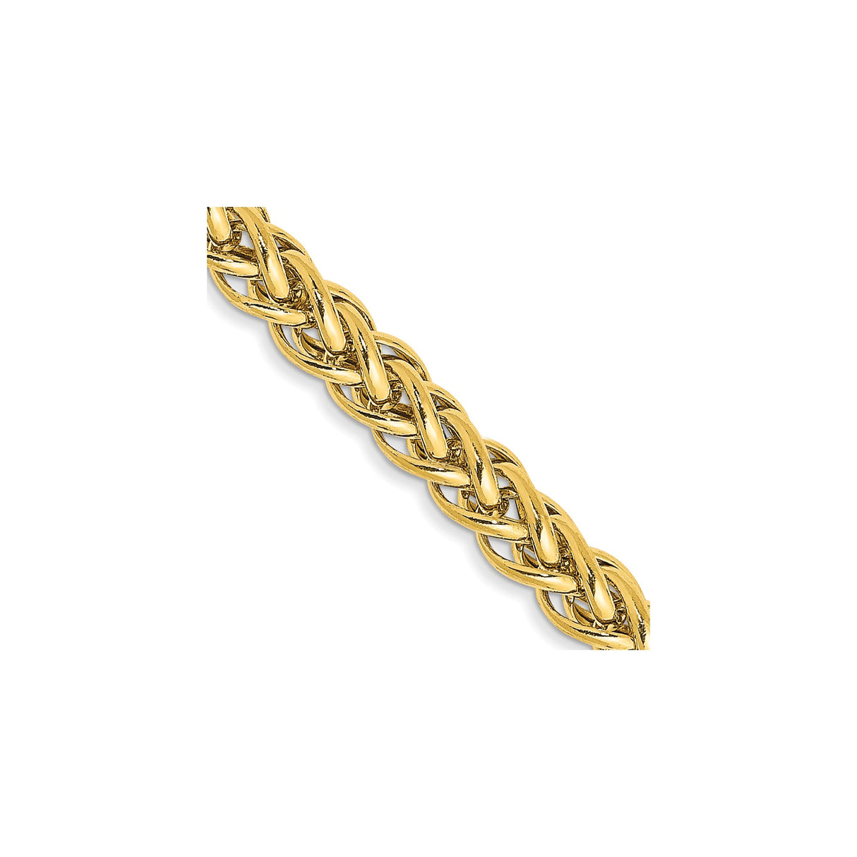 14K Yellow Gold 3.5 mm Polished Chain Necklace detail view