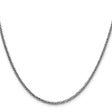 14K White Gold 2.35 mm Polished Chain Necklace
