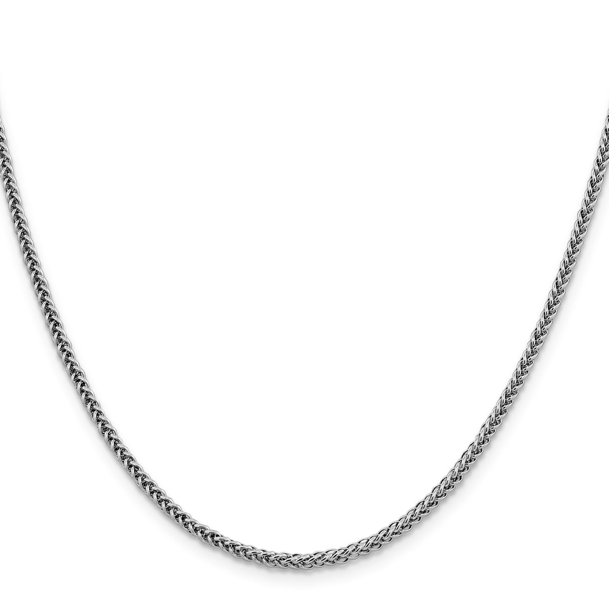 14K White Gold 2.35 mm Polished Chain Necklace