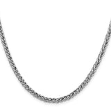 14K White Gold 3.5 mm Polished Chain Necklace