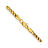 14K Yellow Gold 2.5 mm Polished Chain Necklace alternate angle