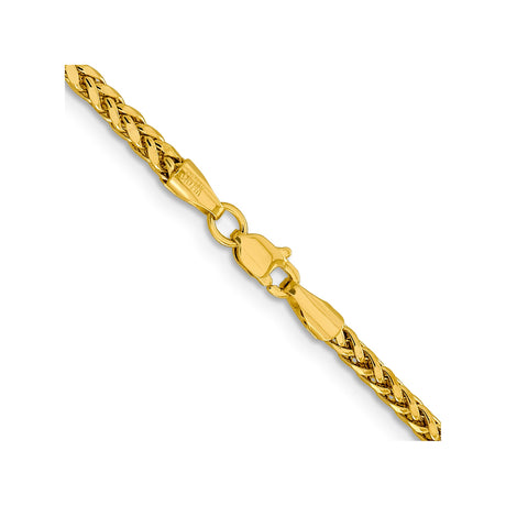 14K Yellow Gold 2.5 mm Polished Chain Necklace alternate angle