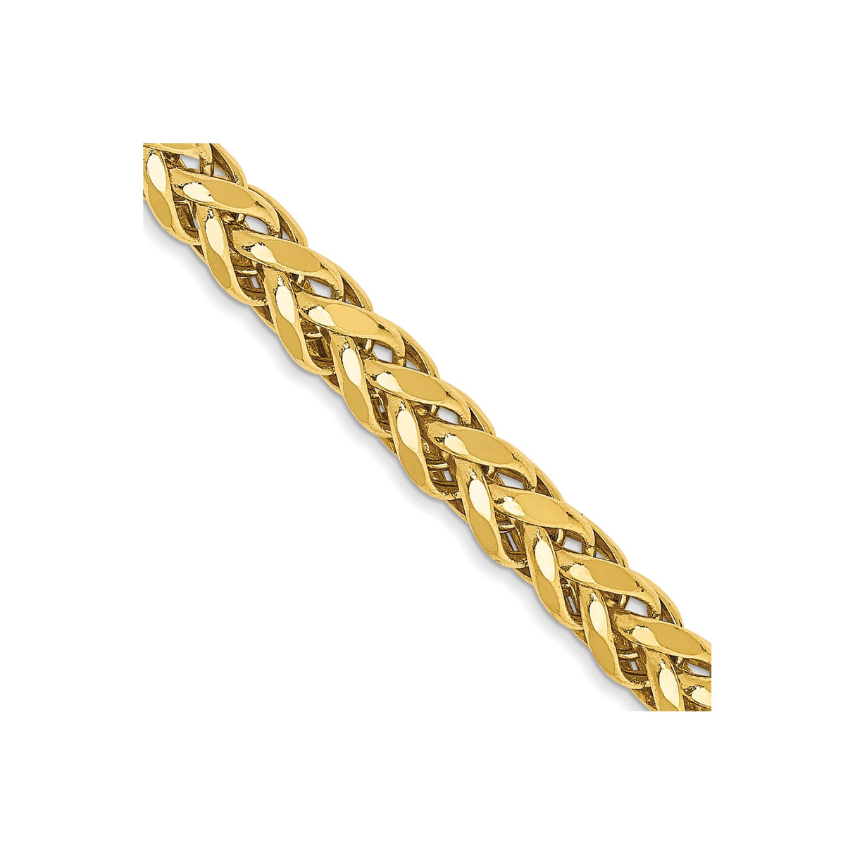 14K Yellow Gold 3.7 mm Polished Chain Necklace detail view