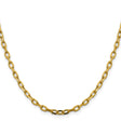 14K Yellow Gold 3.7 mm Polished Chain Necklace