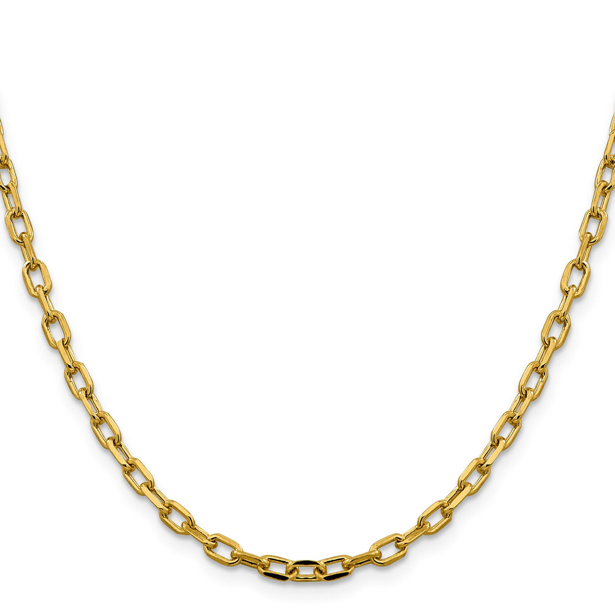 14K Yellow Gold 3.7 mm Polished Chain Necklace