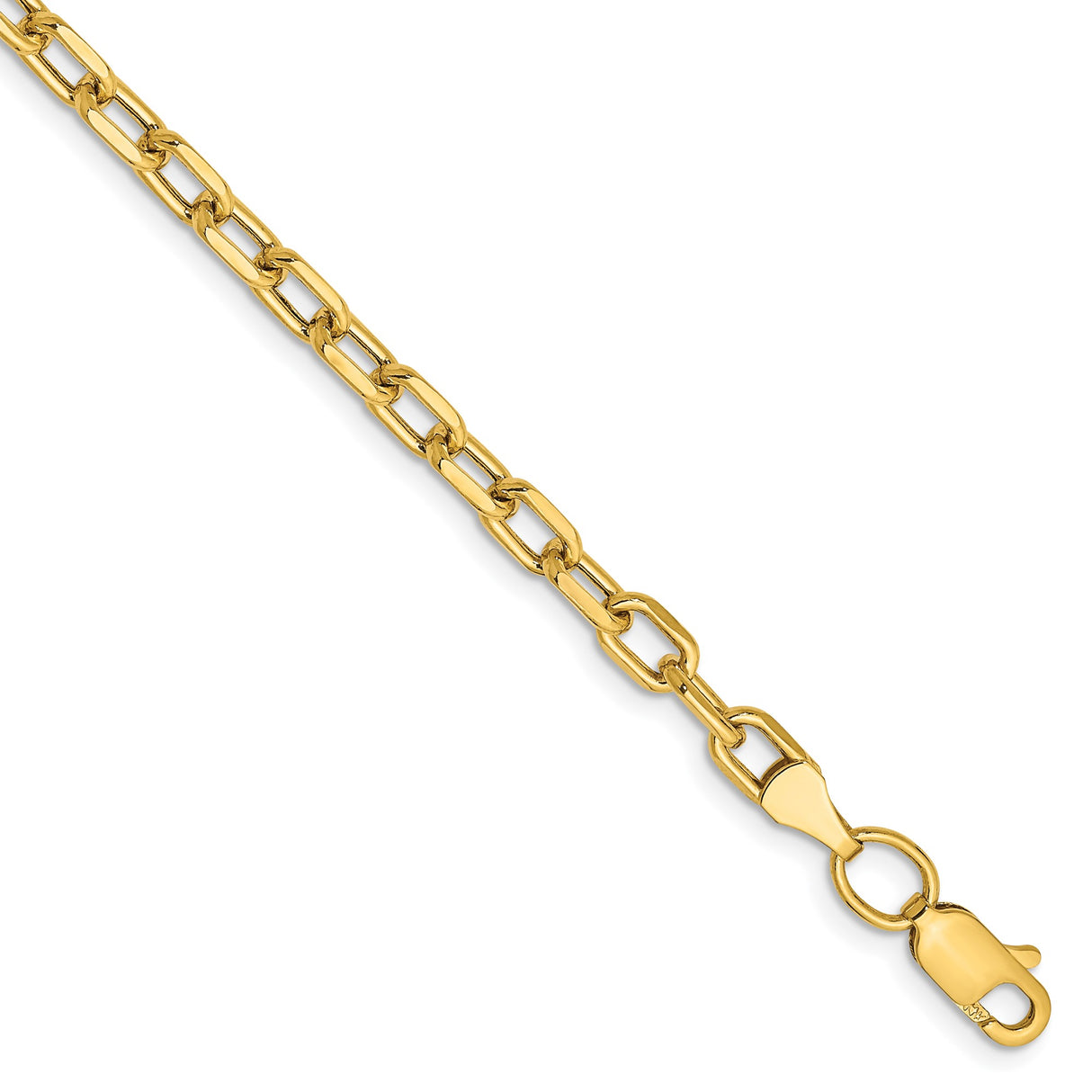 14K Yellow Gold 3.7 mm Polished Chain Bracelet