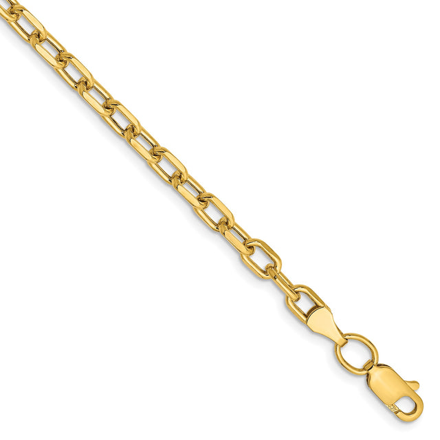 14K Yellow Gold 3.7 mm Polished Chain Bracelet