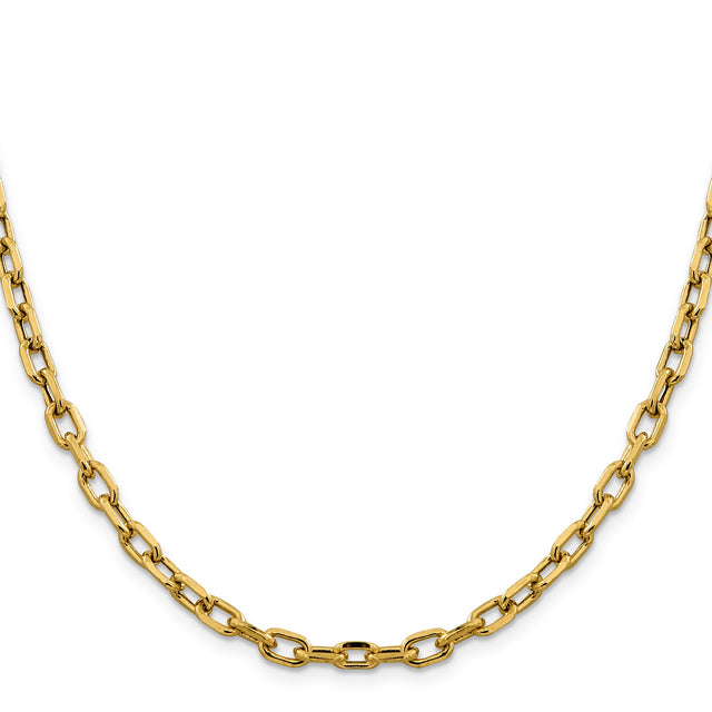 14K Yellow Gold 4.9 mm Polished Chain Necklace