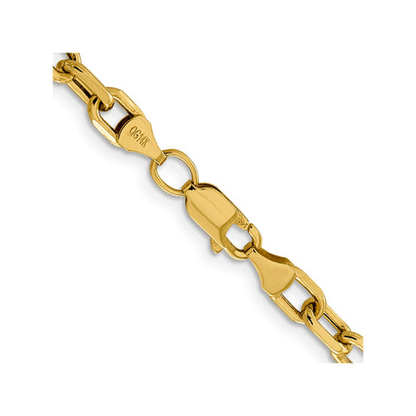 14K Yellow Gold 4.9 mm Polished Chain Necklace alternate angle