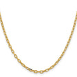 14K Yellow Gold 3 mm Polished Chain Necklace