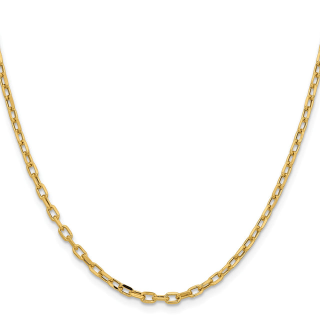 14K Yellow Gold 3 mm Polished Chain Necklace