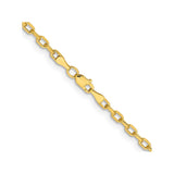 14K Yellow Gold 3 mm Polished Chain Necklace alternate angle