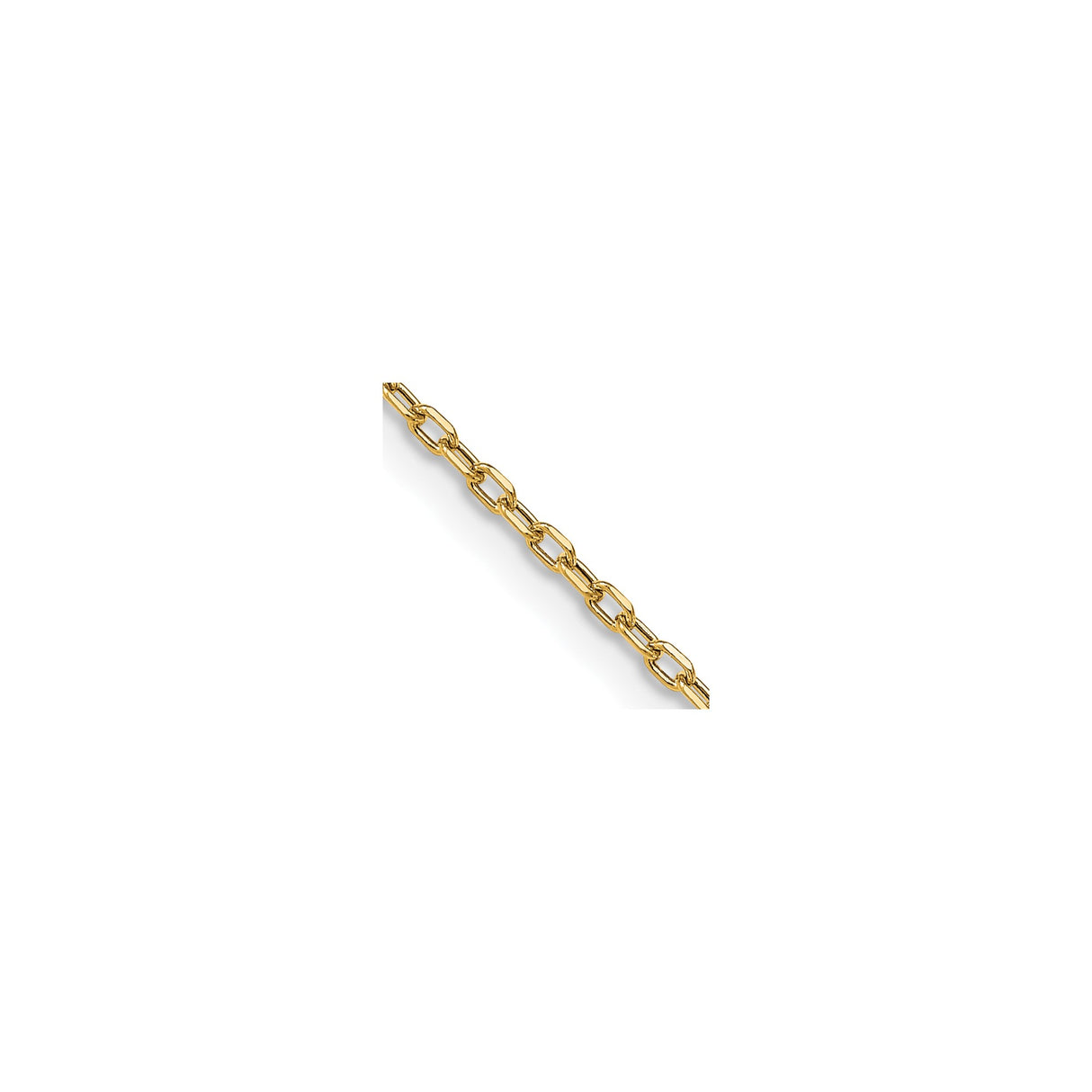 14K Yellow Gold 3 mm Polished Chain Necklace detail view