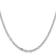 14K White Gold 3 mm Polished Chain Necklace