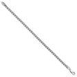 14K White Gold 3.6 mm Box Chain Bracelet, Polished