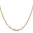 14K Yellow Gold 2.85 mm Curb Chain Necklace, Polished