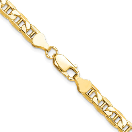 14K Yellow Gold 6.25 mm Polished Chain Necklace alternate angle