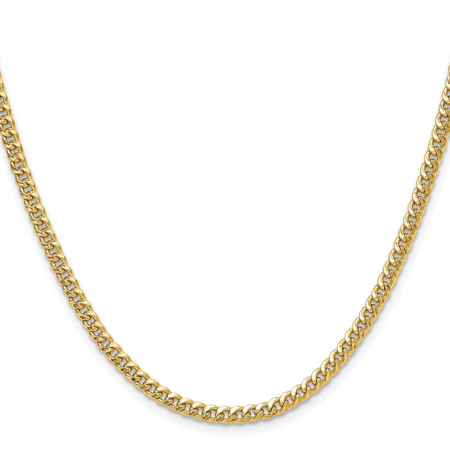 14K Yellow Gold 3.5 mm Polished Chain Necklace