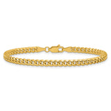 14K Yellow Gold 3.5 mm Polished Chain Anklet alternate angle