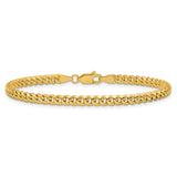14K Yellow Gold 3.5 mm Polished Chain Bracelet alternate angle