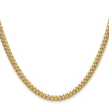 14K Yellow Gold 4.5 mm Polished Chain Necklace