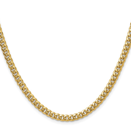 14K Yellow Gold 4.5 mm Polished Chain Necklace
