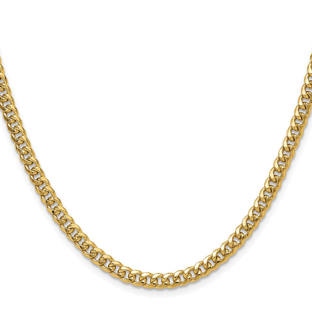 14K Yellow Gold 4.5 mm Polished Chain Necklace