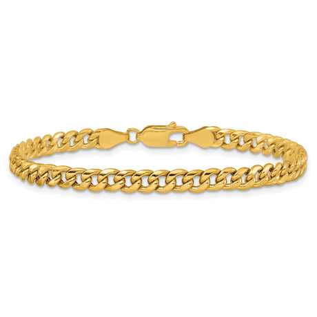 14K Yellow Gold 4.5 mm Polished Chain Bracelet alternate angle