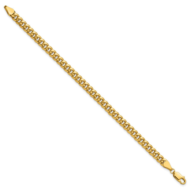 14K Yellow Gold 5.25 mm Polished Chain Anklet
