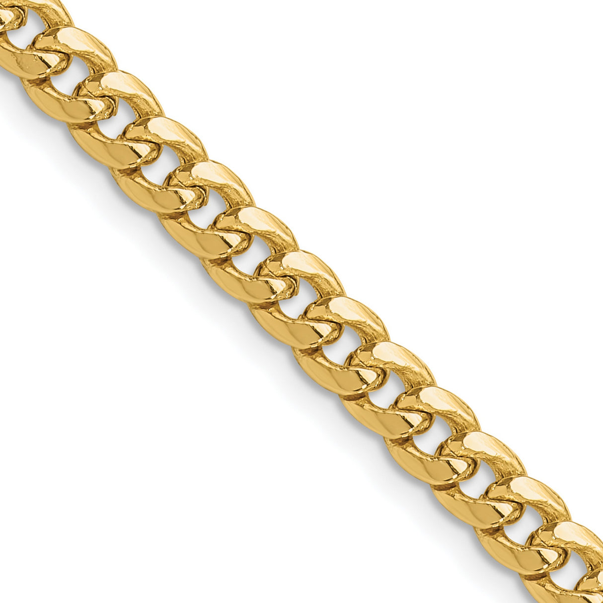 14K Yellow Gold 5.25 mm Polished Chain Necklace detail view
