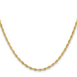 14K Yellow Gold 2.5 mm Rope Chain Necklace, Polished