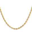 14K Yellow Gold 3.5 mm Rope Chain Necklace, Polished