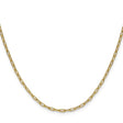14K Yellow Gold 2.2 mm Paperclip Chain Necklace, Polished