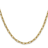 14K Yellow Gold 3.68 mm Paperclip Chain Necklace, Polished