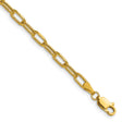 14K Yellow Gold 3.68 mm Paperclip Chain Bracelet, Polished shown for scale