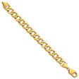 14K Yellow Gold 11.2 mm Curb Chain Anklet, Polished