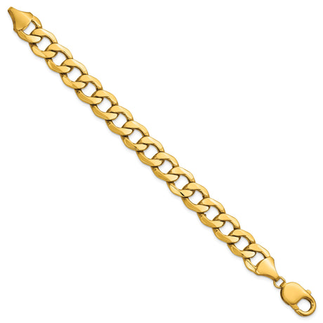 14K Yellow Gold 11.2 mm Curb Chain Bracelet, Polished