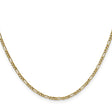 14K Yellow Gold 1.9 mm Figaro Chain Necklace, Polished