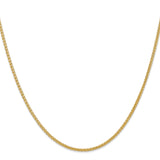 14K Yellow Gold 2 mm Polished Chain Necklace