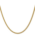 14K Yellow Gold 2.6 mm Polished Chain Necklace