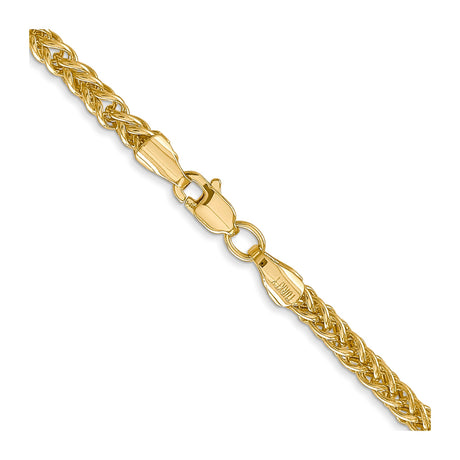 14K Yellow Gold 2.6 mm Polished Chain Necklace alternate angle