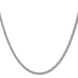14K White Gold 2.6 mm Polished Chain Necklace