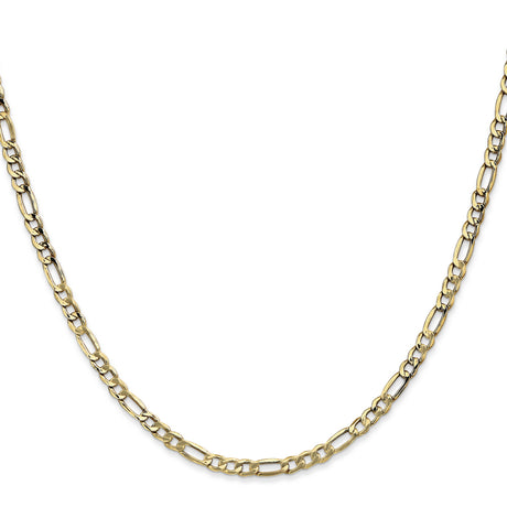 14K Yellow Gold 3.5 mm Figaro Chain Necklace, Polished