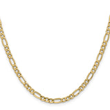 14K Yellow Gold 4.2 mm Figaro Chain Necklace, Polished