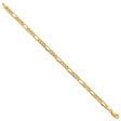 14K Yellow Gold 4.2 mm Figaro Chain Bracelet, Polished