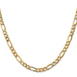 14K Yellow Gold 5.75 mm Figaro Chain Necklace, Polished