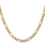 14K Yellow Gold 5.75 mm Figaro Chain Necklace, Polished
