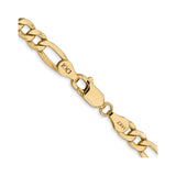 14K Yellow Gold 5.75 mm Figaro Chain Necklace, Polished alternate angle