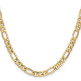 14K Yellow Gold 6.25 mm Figaro Chain Necklace, Polished