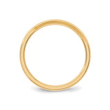14k Yellow Gold Beveled Edge, Comfort Fit wedding band ring alternate angle